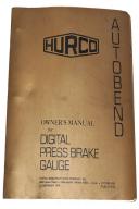 Hurco Autobend S-4 Digital Press Brake Gauge Manual